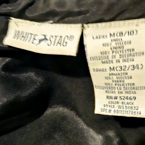 White Stag Velvet jacket embellished with silver beads, open front size Medium - Picture 11 of 11